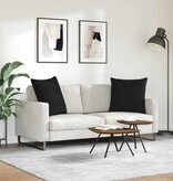 VidaXL Sofa Kussens 2 pcs Zwart 60 x 60 cm Stof