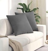 VidaXL Sofa Kussens 2 pcs Donkergrijs 60 x 60 cm Stof