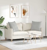 VidaXL Sofa Kussens 2 pcs Lichtgrijs 60 x 60 cm Stof