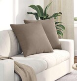 VidaXL Sofa Kussens 2 pcs Taupe 60 x 60 cm Stof