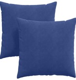 VidaXL Sofa Kussens 2 pcs Politieblauw 60 x 60 cm Katoen Stof