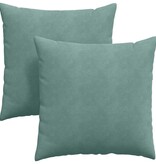 VidaXL Sofa Kussens 2 pcs Zeegroen 60 x 60 cm Katoen Stof