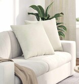 VidaXL Sofa Kussens 2 pcs Crème 60 x 60 cm Katoen Stof