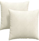 VidaXL Sofa Kussens 2 pcs Crème 60 x 60 cm Katoen Stof