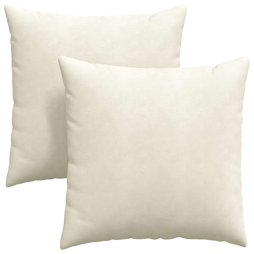 VidaXL Sofa Kussens 2 pcs Crème 60 x 60 cm Katoen Stof