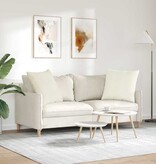 VidaXL Sofa Kussens 2 pcs Crème 60 x 60 cm Katoen Stof