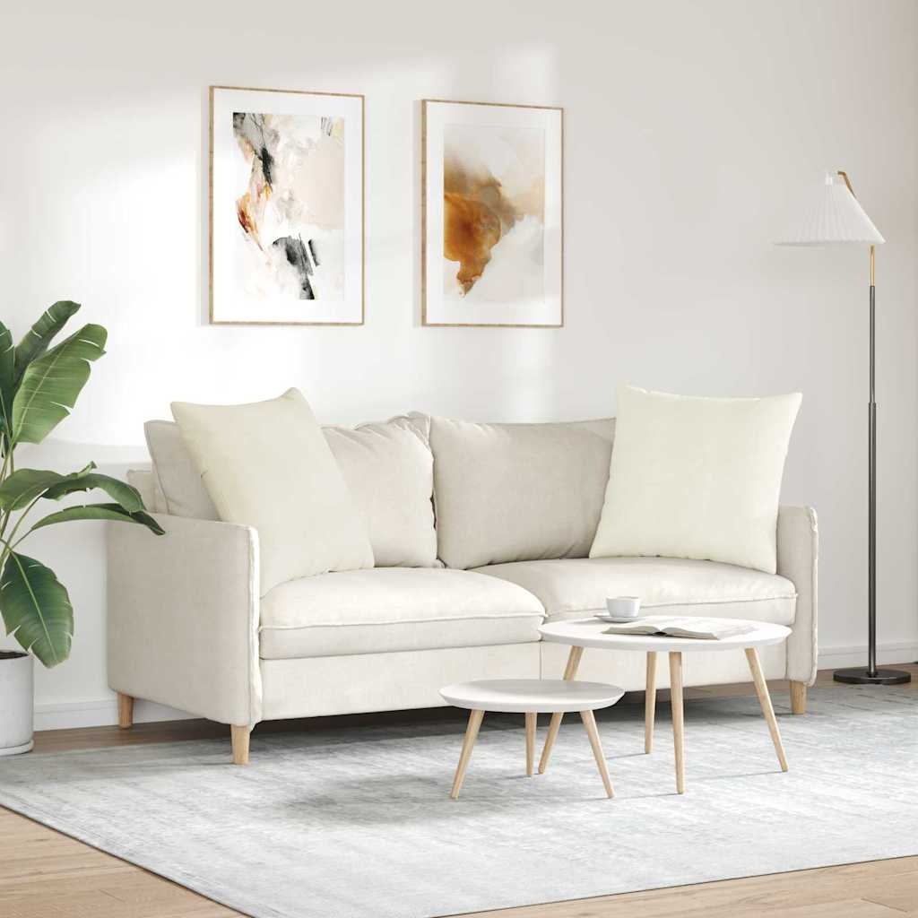 VidaXL Sofa Kussens 2 pcs Crème 60 x 60 cm Katoen Stof