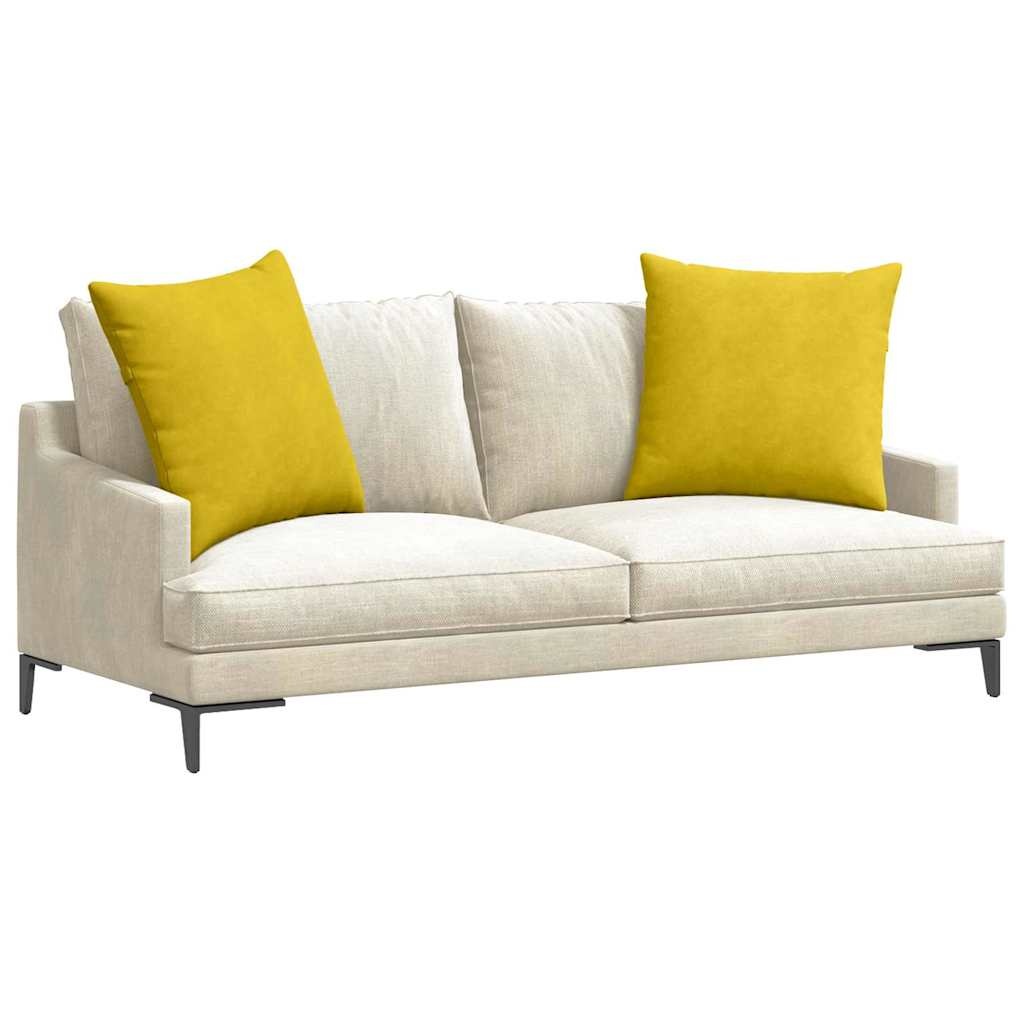 VidaXL Sofa Kussens 2 pcs Geel 60 x 60 cm Katoen Stof