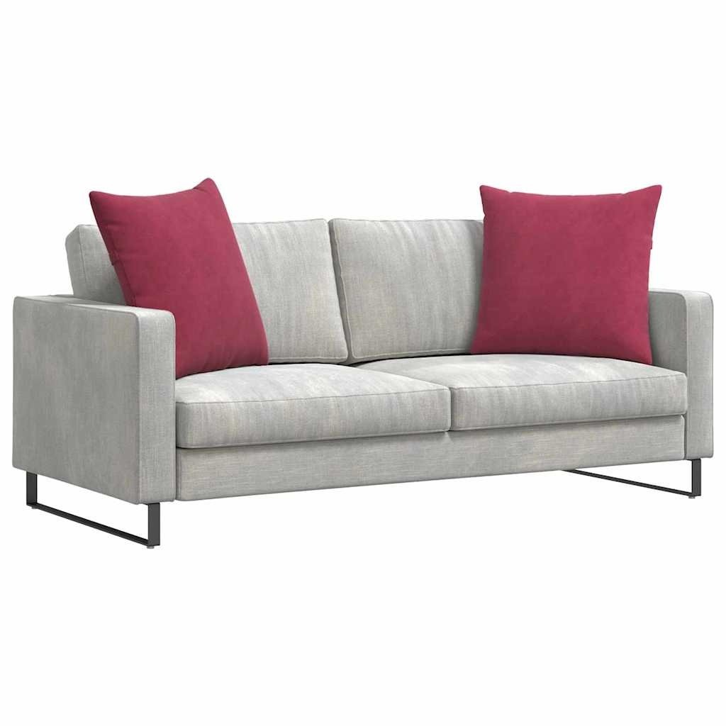 VidaXL Sofa Kussens 2 pcs Wijnrood 60 x 60 cm Katoen Stof