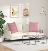 VidaXL Sofa Kussens 2 pcs Roze 60 x 60 cm Katoen Stof