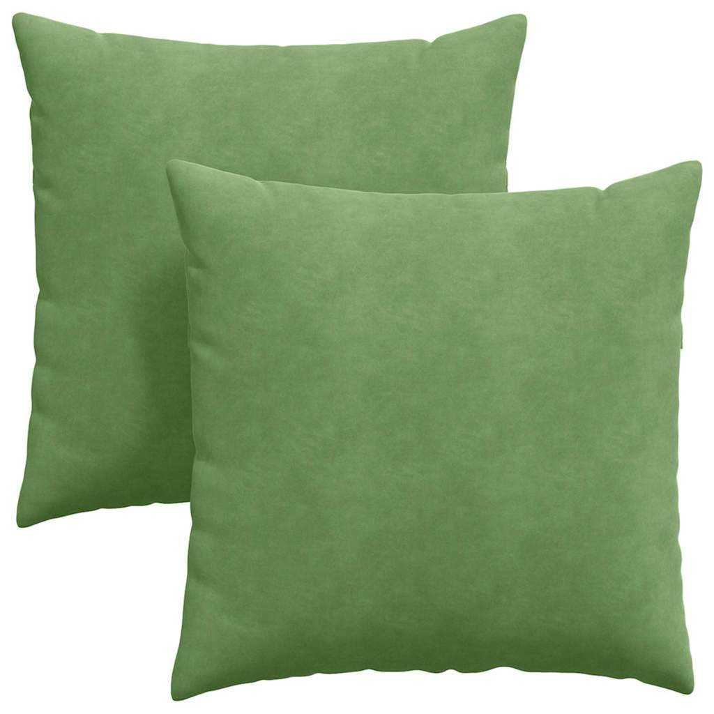 VidaXL Sofa Kussens 2 pcs Lichtgroen 60 x 60 cm Katoen Stof