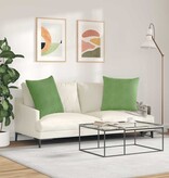 VidaXL Sofa Kussens 2 pcs Lichtgroen 60 x 60 cm Katoen Stof