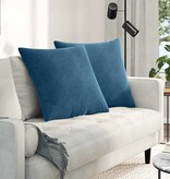 VidaXL Sofa Kussens 2 pcs Blauw 60 x 60 cm Katoen Stof