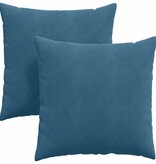 VidaXL Sofa Kussens 2 pcs Blauw 60 x 60 cm Katoen Stof