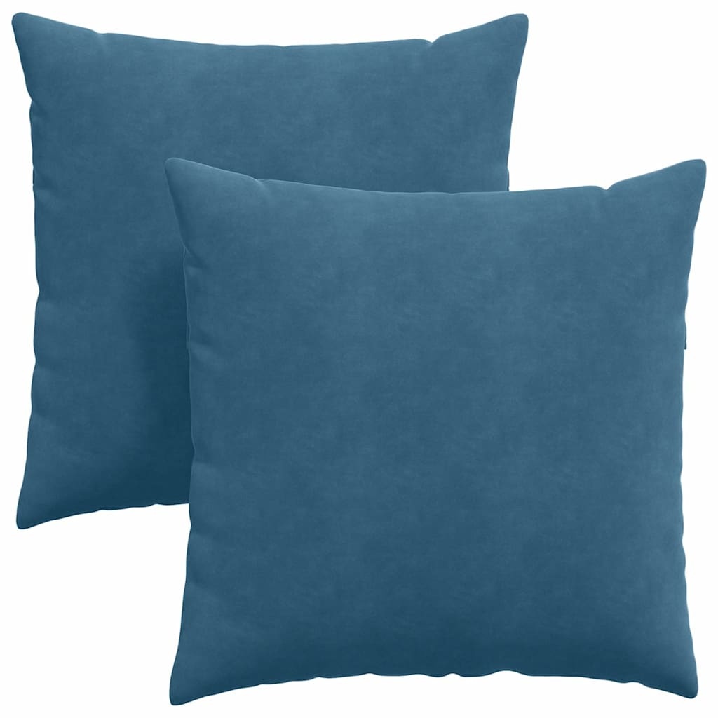 VidaXL Sofa Kussens 2 pcs Blauw 60 x 60 cm Katoen Stof