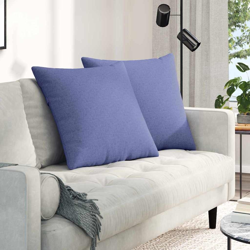 VidaXL Sofa Kussens 2 pcs Blauw 60 x 60 cm Stof