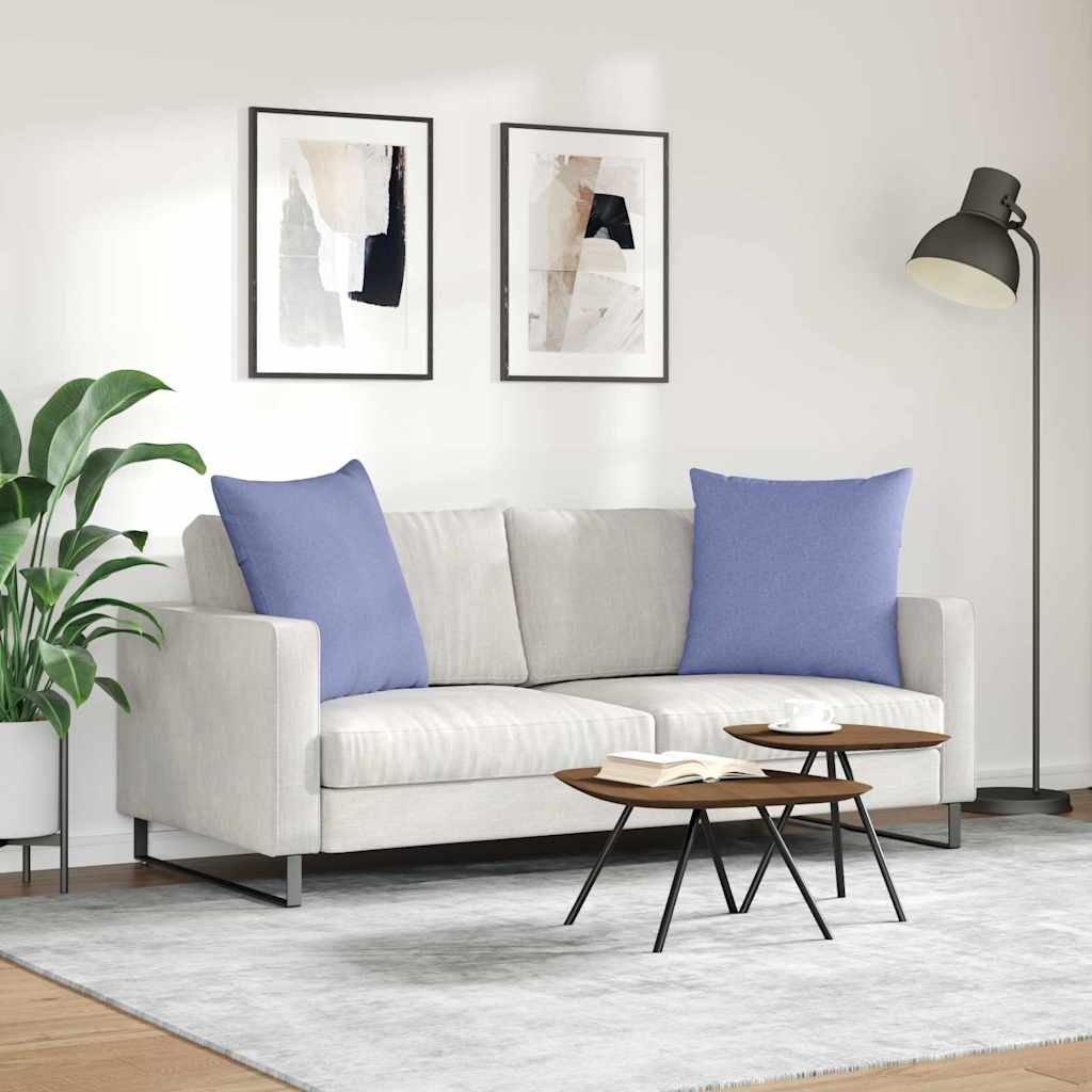 VidaXL Sofa Kussens 2 pcs Blauw 60 x 60 cm Stof