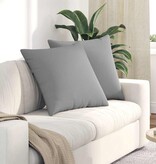 VidaXL Sofa Kussens 2 pcs Grijs 60 x 60 cm Stof
