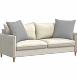 VidaXL Sofa Kussens 2 pcs Grijs 60 x 60 cm Stof