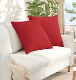 VidaXL Sofa Kussens 2 pcs Rood 60 x 60 cm Stof
