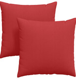 VidaXL Sofa Kussens 2 pcs Rood 60 x 60 cm Stof
