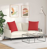 VidaXL Sofa Kussens 2 pcs Rood 60 x 60 cm Stof
