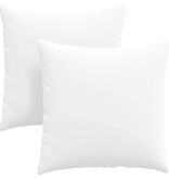 VidaXL Sofa Kussens 2 pcs Wit 60 x 60 cm Stof