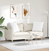 VidaXL Sofa Kussens 2 pcs Wit 60 x 60 cm Stof