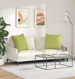 VidaXL Sofa Kussens 2 pcs Lichtgroen 60 x 60 cm Stof
