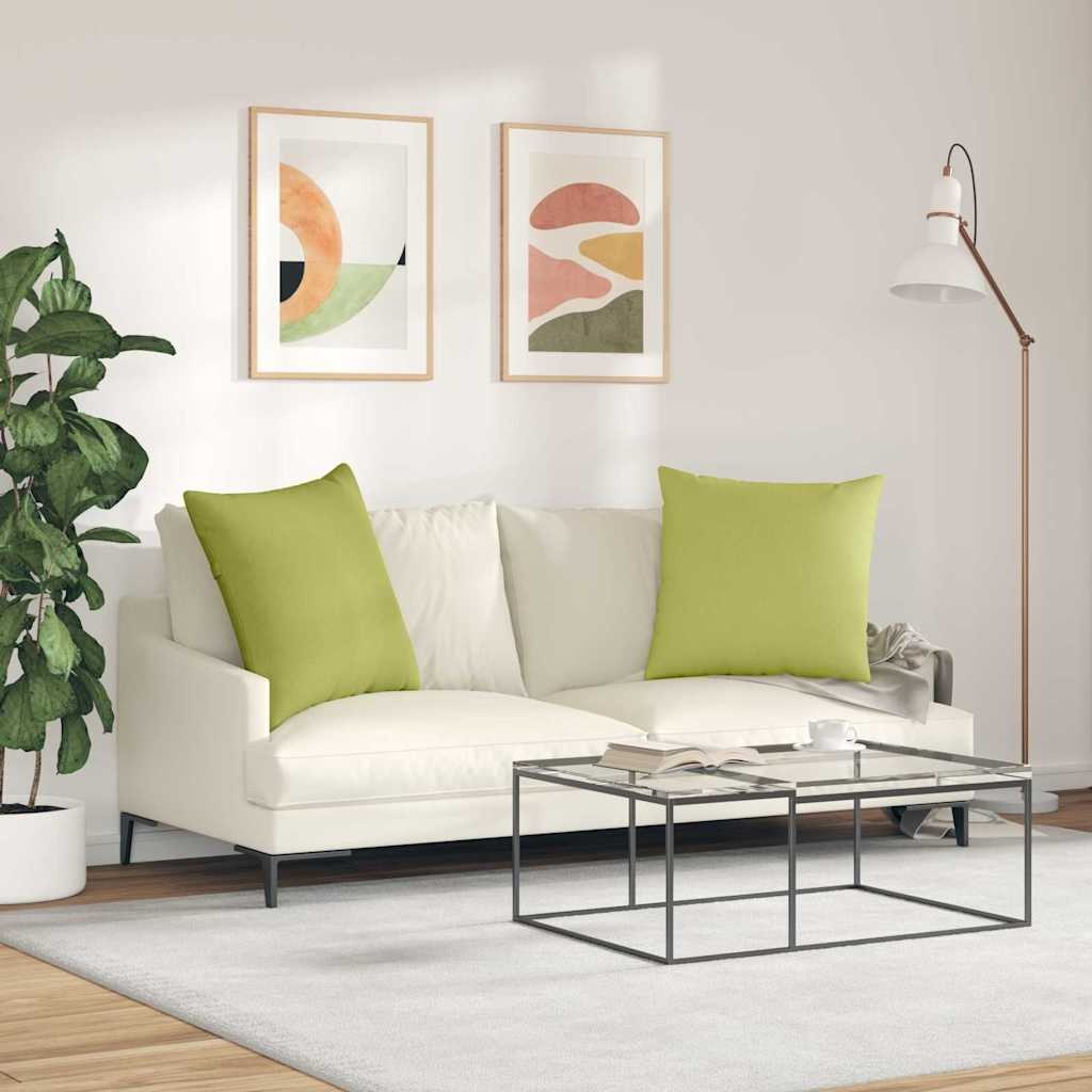 VidaXL Sofa Kussens 2 pcs Lichtgroen 60 x 60 cm Stof
