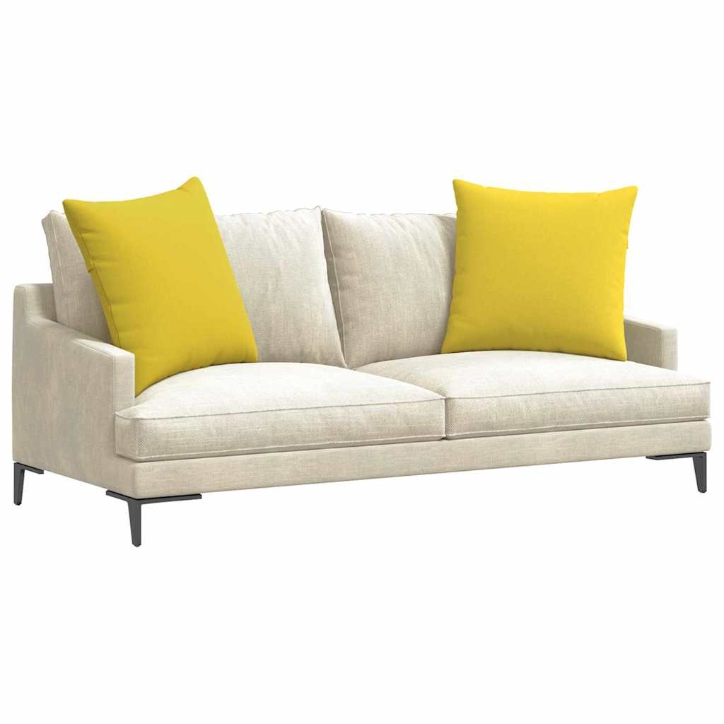 VidaXL Sofa Kussens 2 pcs Lichtgeel 60 x 60 cm Stof