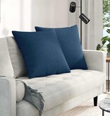 VidaXL Sofa Kussens 2 pcs Blauw 60 x 60 cm Stof
