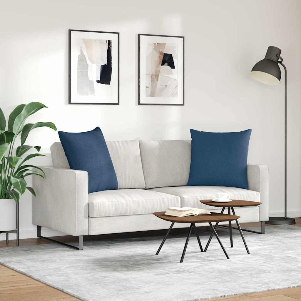 VidaXL Sofa Kussens 2 pcs Blauw 60 x 60 cm Stof