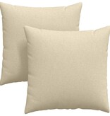 VidaXL Sofa Kussens 2 pcs Crème 60 x 60 cm Stof