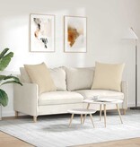 VidaXL Sofa Kussens 2 pcs Crème 60 x 60 cm Stof