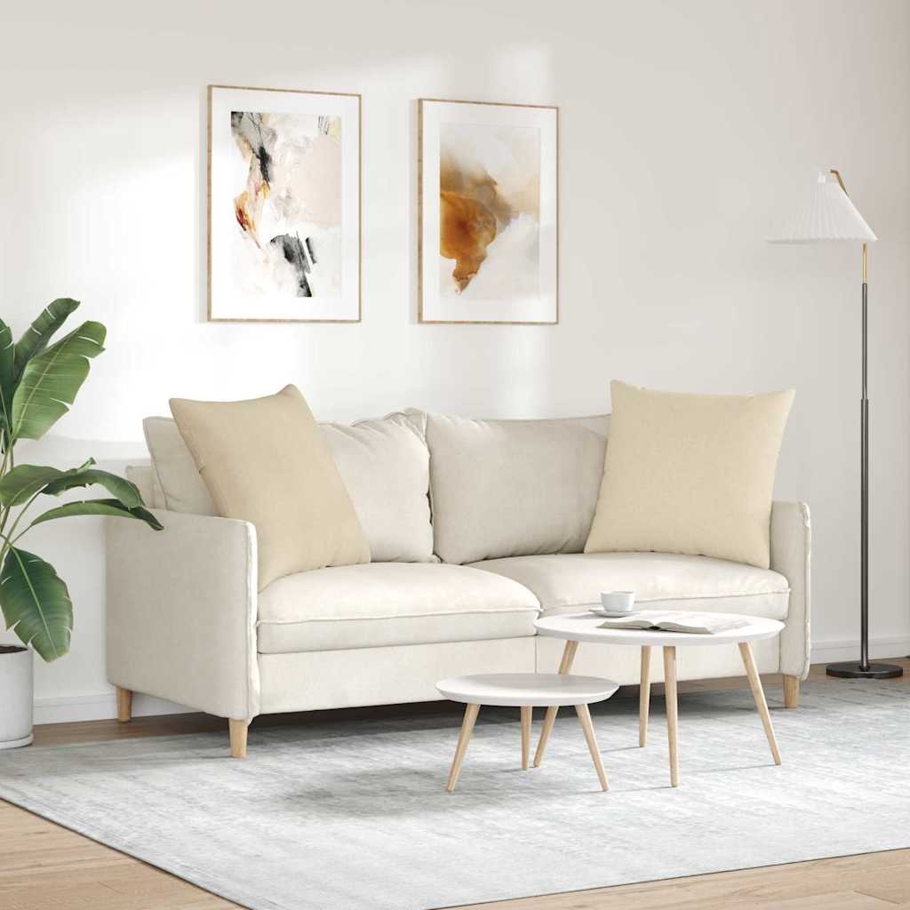 VidaXL Sofa Kussens 2 pcs Crème 60 x 60 cm Stof