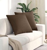 VidaXL Sofa Kussens 2 pcs Bruin 60 x 60 cm Stof