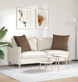 VidaXL Sofa Kussens 2 pcs Bruin 60 x 60 cm Stof