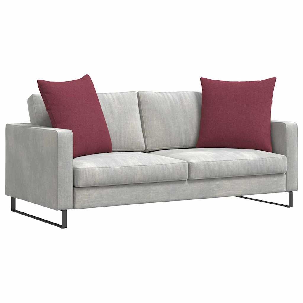 VidaXL Sofa Kussens 2 pcs Wijnrood 60 x 60 cm Stof
