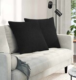 VidaXL Sofa Kussens 2 pcs Zwart 60 x 60 cm Stof