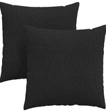 VidaXL Sofa Kussens 2 pcs Zwart 60 x 60 cm Stof