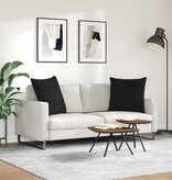 VidaXL Sofa Kussens 2 pcs Zwart 60 x 60 cm Stof