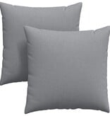 VidaXL Sofa Kussens 2 pcs Lichtgrijs 60 x 60 cm Stof