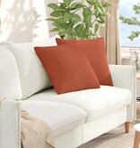 VidaXL Sofa Kussens 2 pcs Rood-oranje 50 x 50 cm Katoen Stof