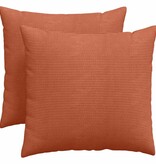 VidaXL Sofa Kussens 2 pcs Rood-oranje 50 x 50 cm Katoen Stof