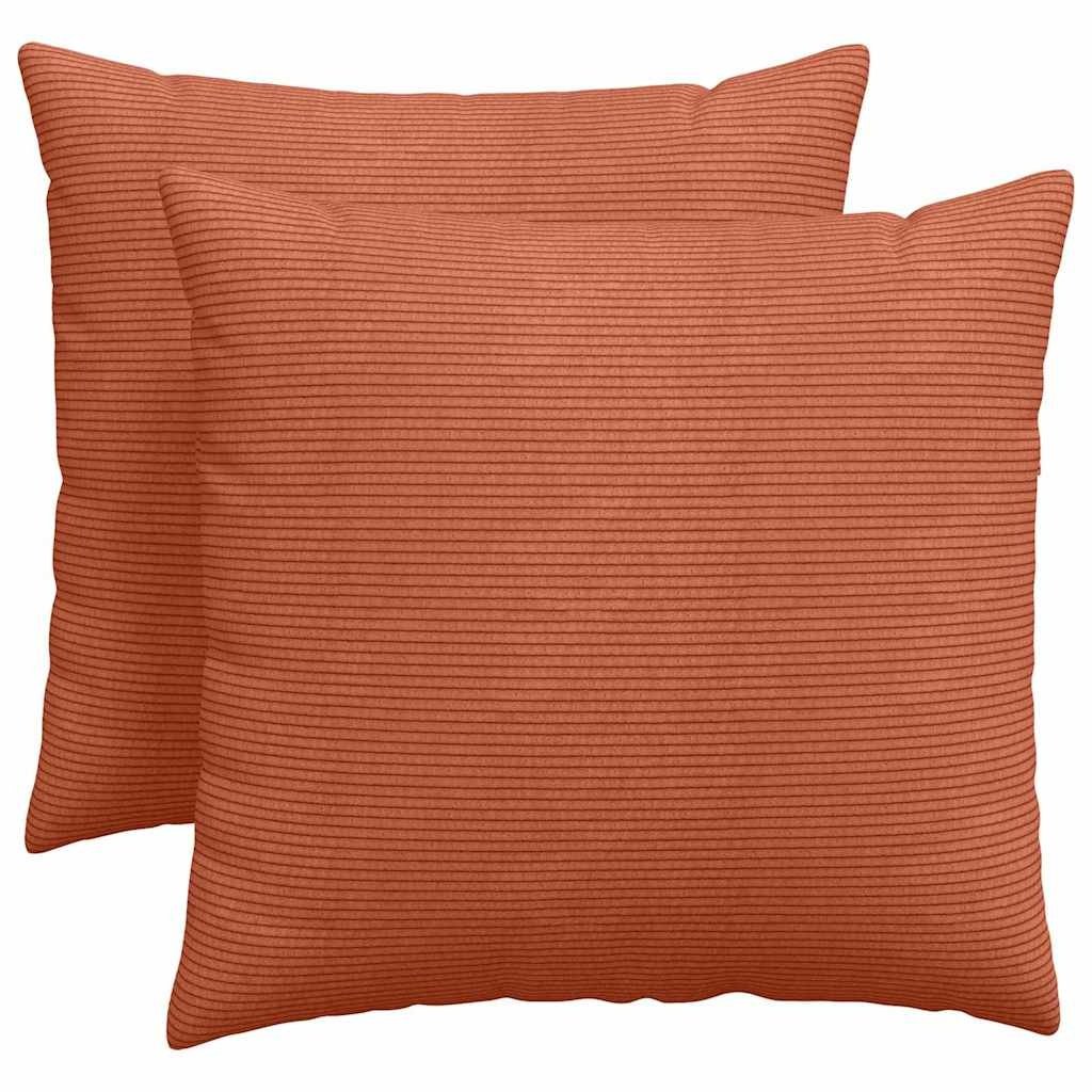 VidaXL Sofa Kussens 2 pcs Rood-oranje 50 x 50 cm Katoen Stof