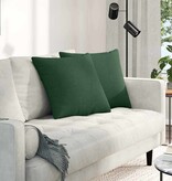 VidaXL Sofa Kussens 2 pcs Donkergroen 50 x 50 cm Katoen Stof