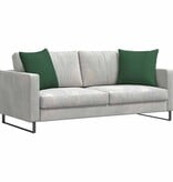 VidaXL Sofa Kussens 2 pcs Donkergroen 50 x 50 cm Katoen Stof