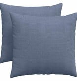 VidaXL Sofa Kussens 2 pcs Blauw 50 x 50 cm Katoen Stof