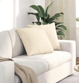 VidaXL Sofa Kussens 2 pcs Crème 50 x 50 cm Katoen Stof